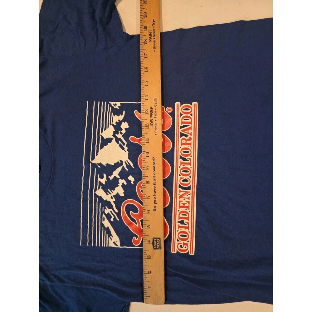 Vtg Coors Golden Colorado Beer T Shirt Velva Sheen Made USA Large Single Stitch - Picture 5 of 6